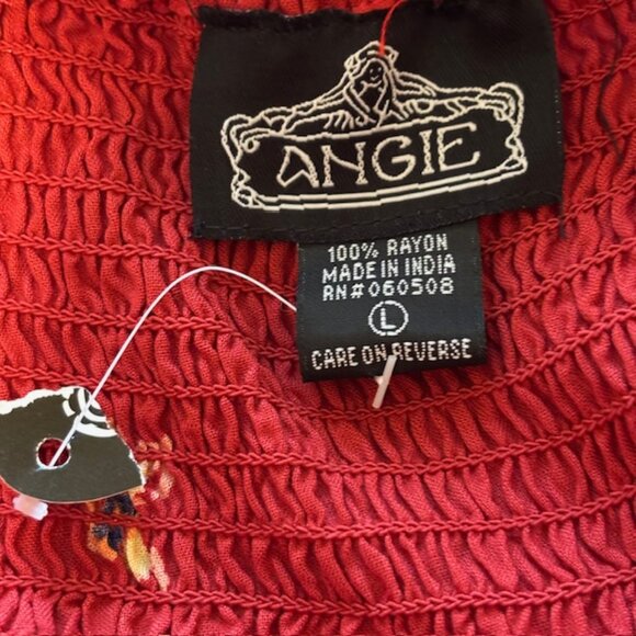 NWT Angie Multicolor Paisley Print Strappy Smocked Wide Leg Jumpsuit Size Large - Picture 10 of 11